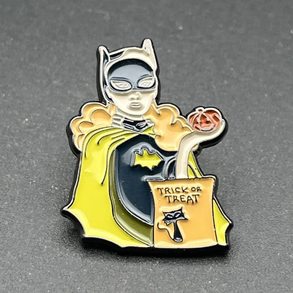 Batgirl Halloween Trick Or Treat Bag‎ Lapel Hat Pin